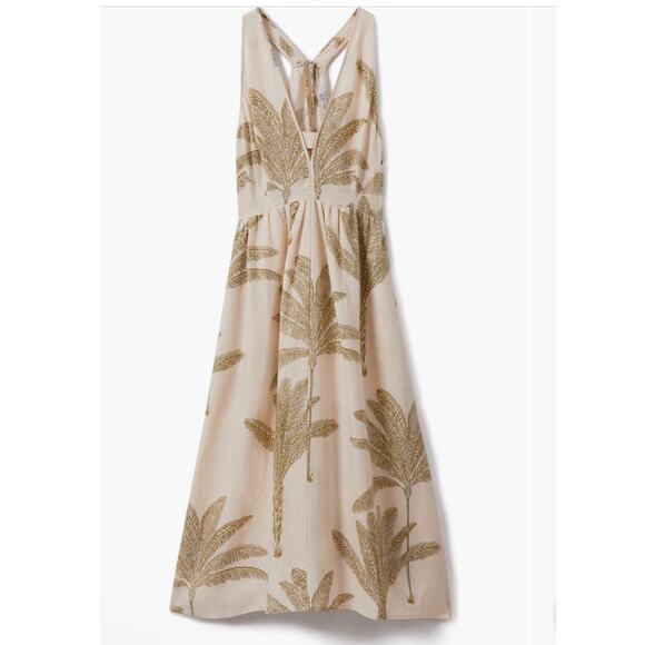 Reiss Dresses & Skirts - Reiss Anna Foliage Print Linen Midi Dress